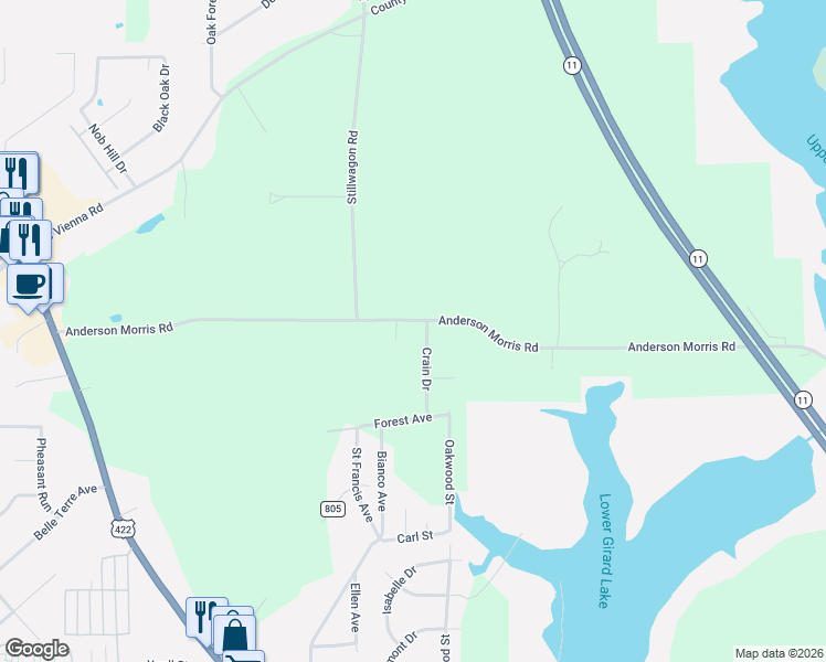 map of restaurants, bars, coffee shops, grocery stores, and more near 1816 Crain Drive in Niles
