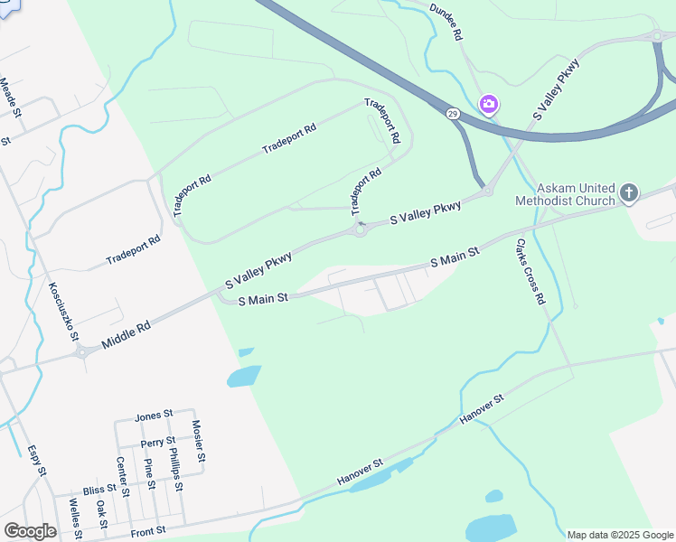 map of restaurants, bars, coffee shops, grocery stores, and more near 3110 South Main Street in Wilkes-Barre