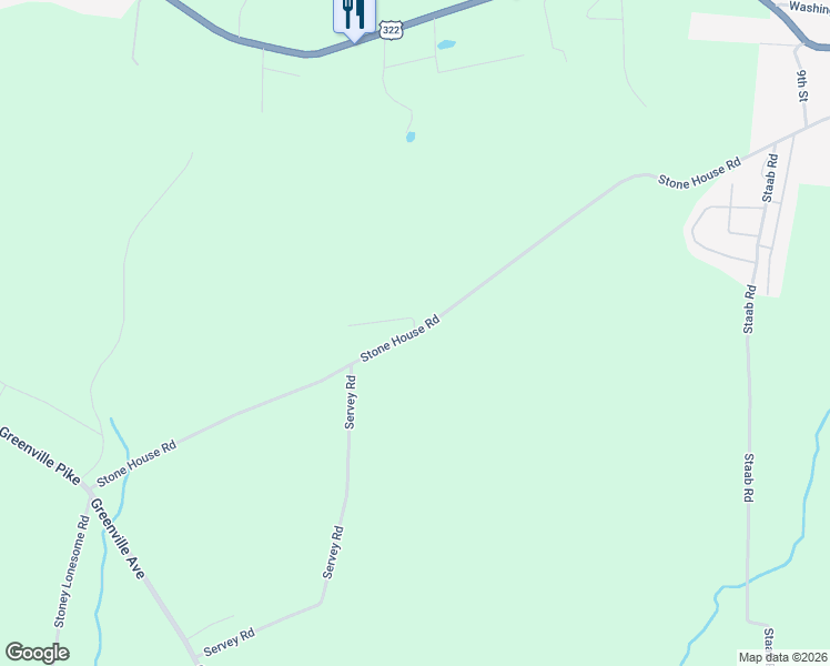 map of restaurants, bars, coffee shops, grocery stores, and more near 732 Stone House Road in Clarion