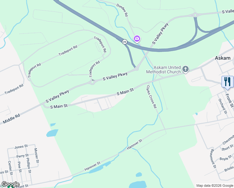 map of restaurants, bars, coffee shops, grocery stores, and more near 3019 South Main Street in Wilkes-Barre