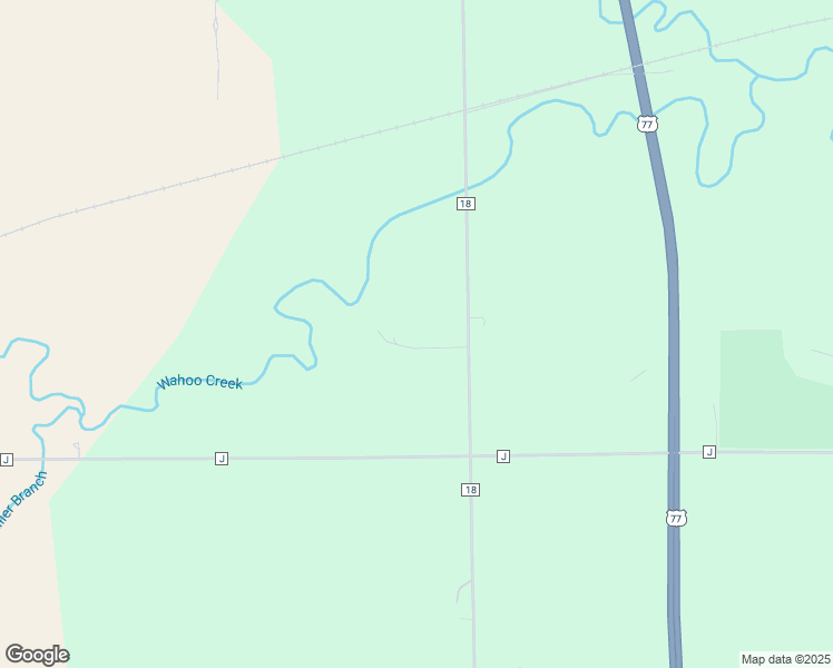 map of restaurants, bars, coffee shops, grocery stores, and more near 1325 County Road 18 in Wahoo