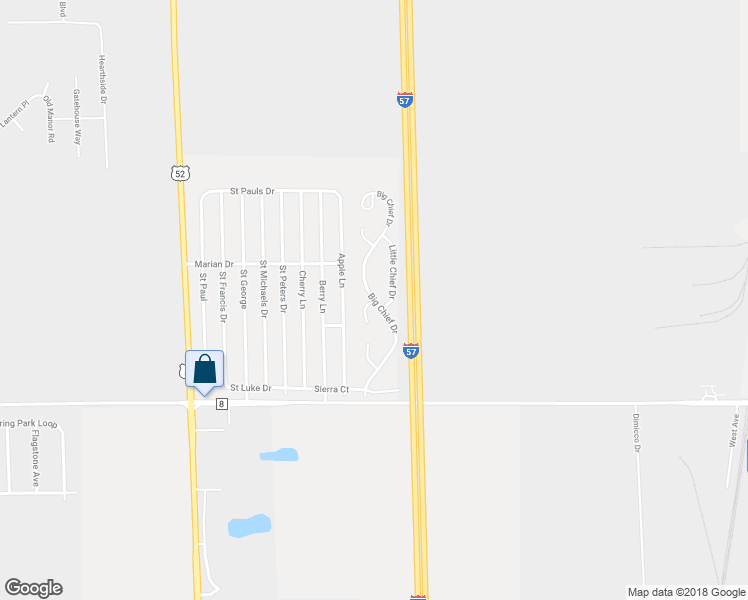 map of restaurants, bars, coffee shops, grocery stores, and more near 1 Hopi Court in Bourbonnais