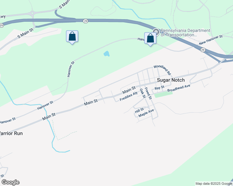 map of restaurants, bars, coffee shops, grocery stores, and more near 805 Main Street in Sugar Notch