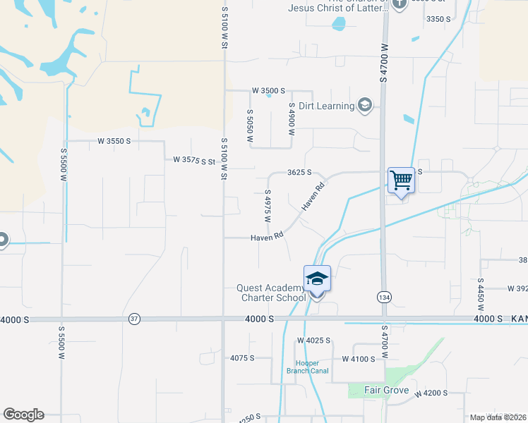 map of restaurants, bars, coffee shops, grocery stores, and more near 3731 South 4975 West in West Haven