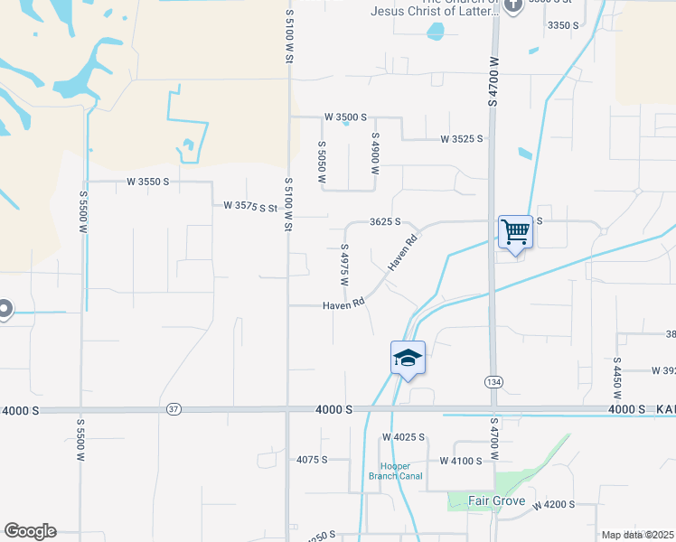 map of restaurants, bars, coffee shops, grocery stores, and more near 3731 South 4975 West in West Haven