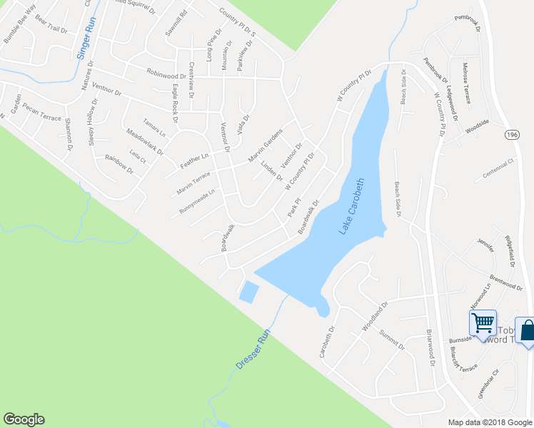 map of restaurants, bars, coffee shops, grocery stores, and more near 6671 West Country Place Drive in Tobyhanna