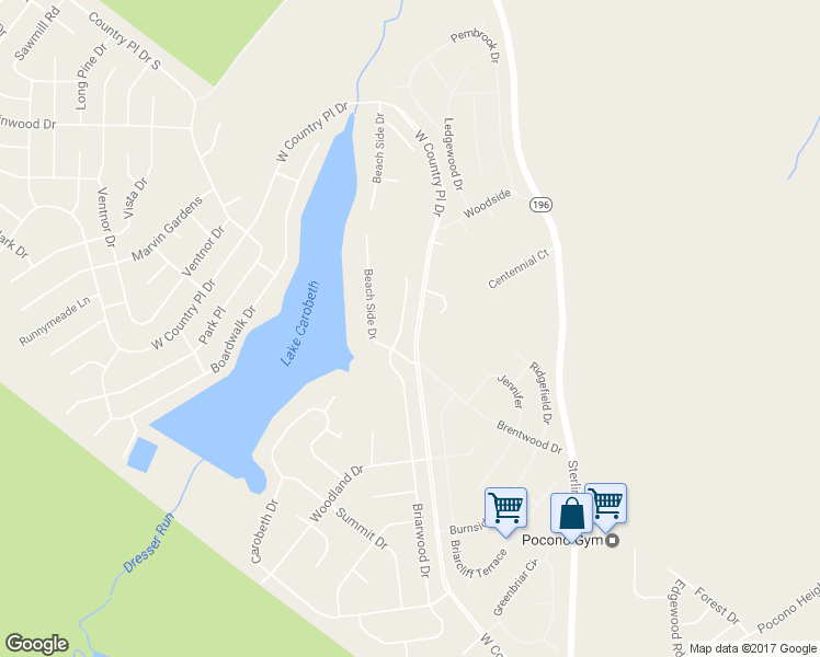 map of restaurants, bars, coffee shops, grocery stores, and more near 5207 Sundew Terrace in Tobyhanna