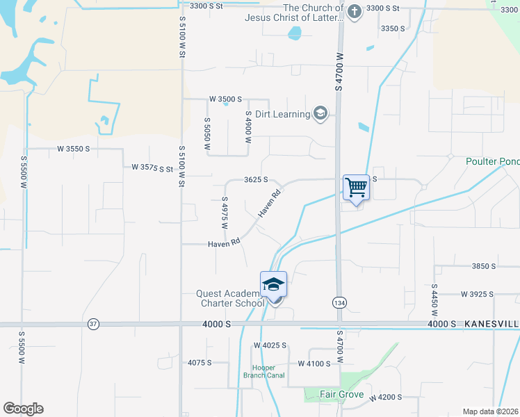 map of restaurants, bars, coffee shops, grocery stores, and more near 4982 Haven Road in West Haven