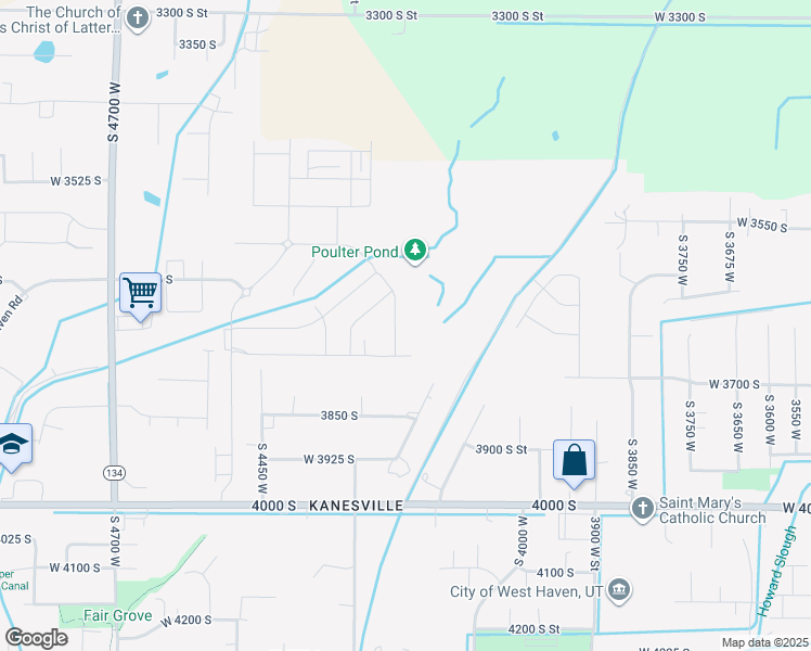 map of restaurants, bars, coffee shops, grocery stores, and more near 3786 South 4250 West in West Haven