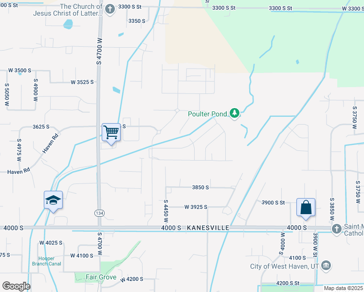 map of restaurants, bars, coffee shops, grocery stores, and more near 4378 West 3750 South in West Haven