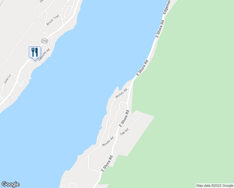 map of restaurants, bars, coffee shops, grocery stores, and more near 127 Woods Road in Greenwood Lake