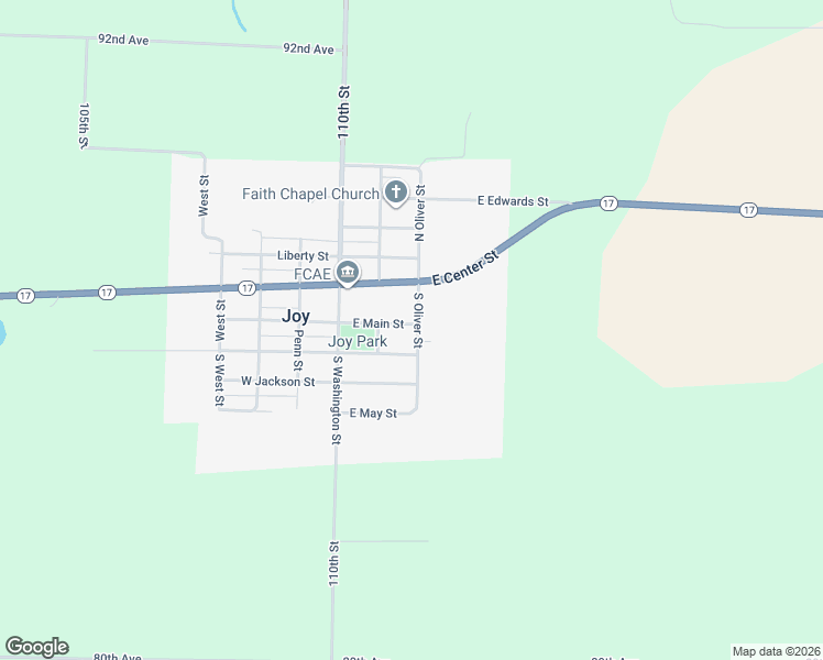 map of restaurants, bars, coffee shops, grocery stores, and more near 210 East Main Street in Joy