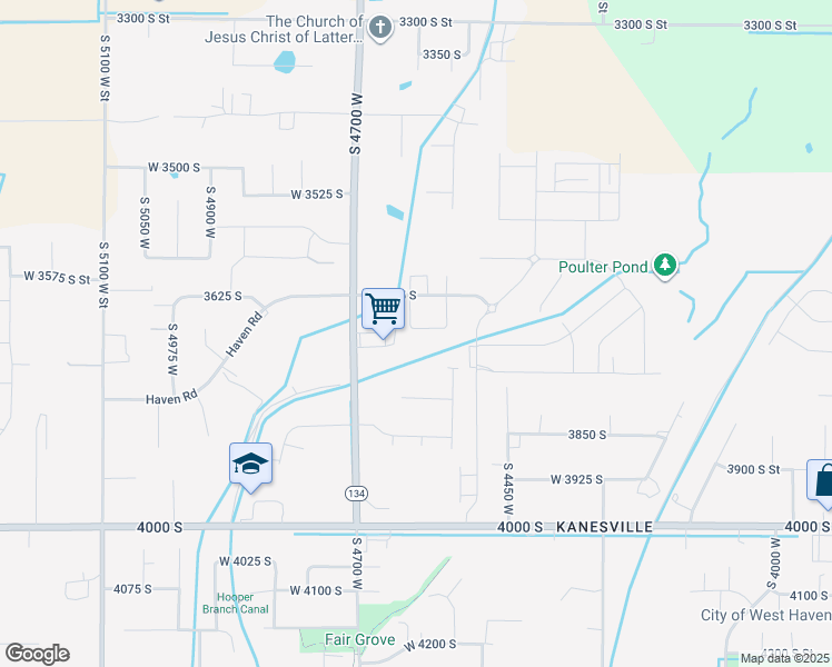 map of restaurants, bars, coffee shops, grocery stores, and more near 4621 West 3725 South in West Haven