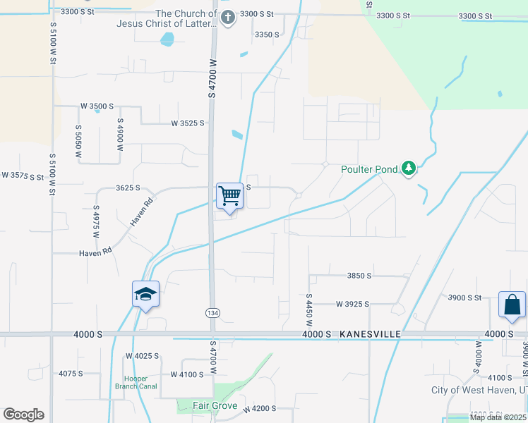 map of restaurants, bars, coffee shops, grocery stores, and more near 4585 West 3725 South in West Haven