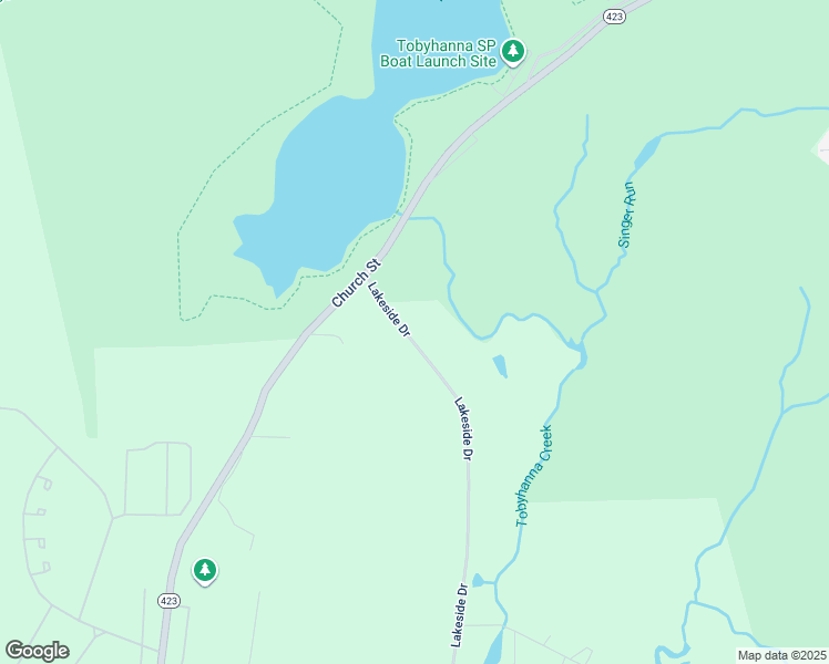 map of restaurants, bars, coffee shops, grocery stores, and more near 2318 Lakeside Drive in Tobyhanna
