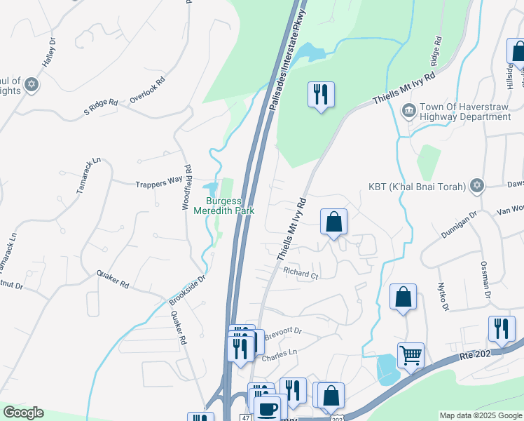 map of restaurants, bars, coffee shops, grocery stores, and more near 31 Ivy Lane in Pomona