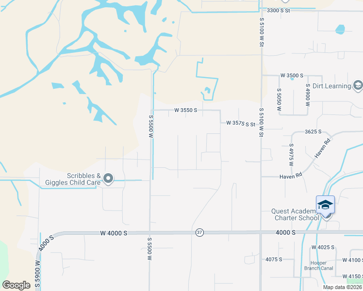 map of restaurants, bars, coffee shops, grocery stores, and more near 3664 South 5400 West in Hooper