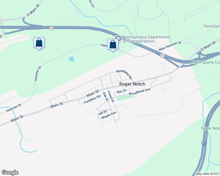 map of restaurants, bars, coffee shops, grocery stores, and more near in Sugar Notch