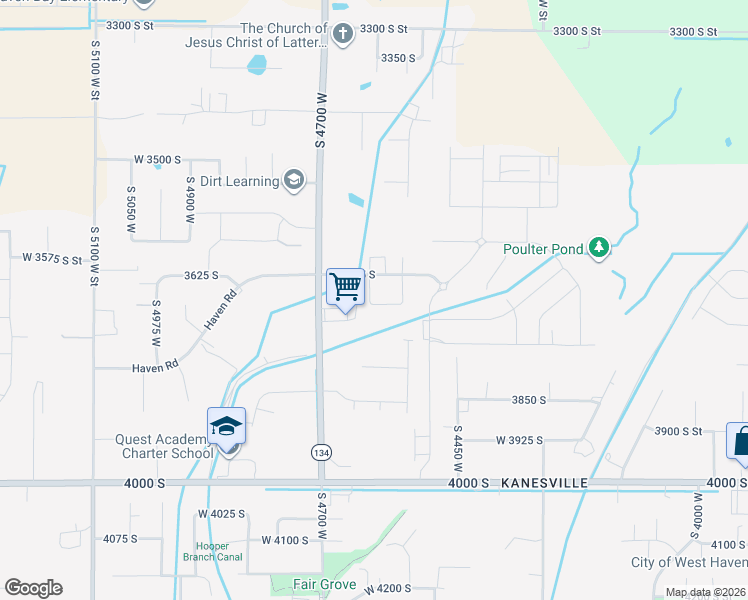 map of restaurants, bars, coffee shops, grocery stores, and more near 4622 West 3725 South in West Haven