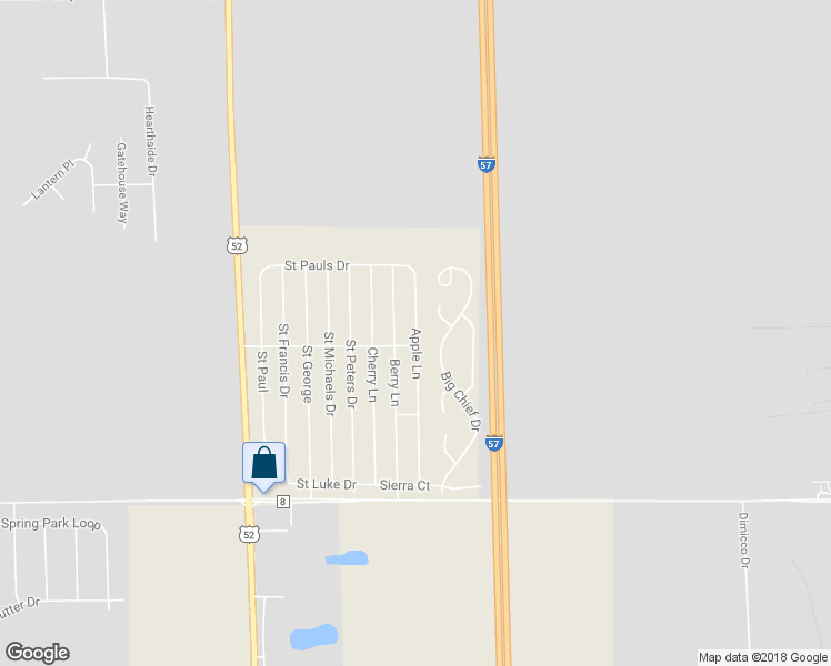 map of restaurants, bars, coffee shops, grocery stores, and more near 70 Apple Lane in Bourbonnais