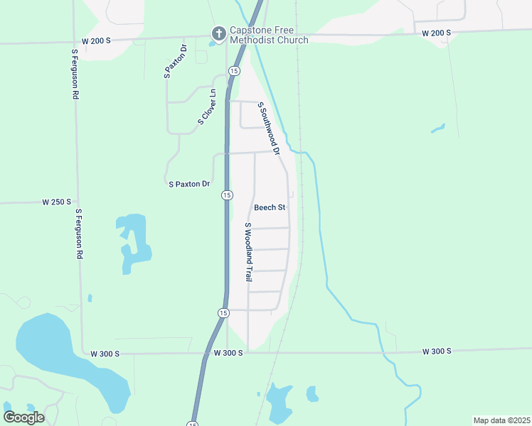 map of restaurants, bars, coffee shops, grocery stores, and more near 1375 Beech Street in Warsaw