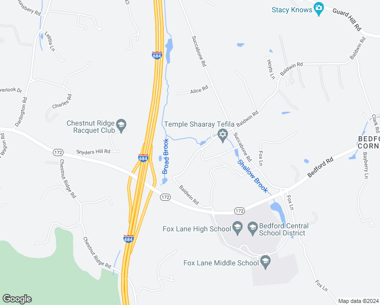 map of restaurants, bars, coffee shops, grocery stores, and more near 60 Baldwin Road in Mount Kisco