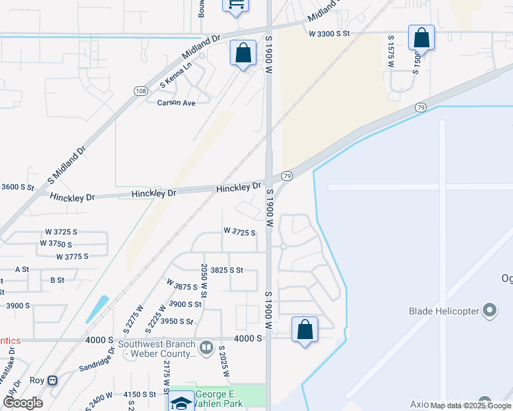 map of restaurants, bars, coffee shops, grocery stores, and more near 3627 South 1900 West in West Haven