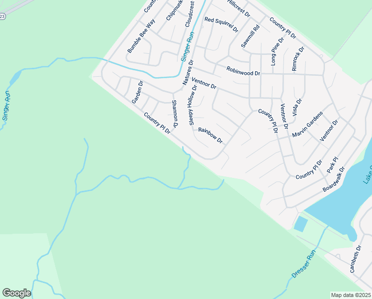 map of restaurants, bars, coffee shops, grocery stores, and more near 741 Country Place Drive in Tobyhanna