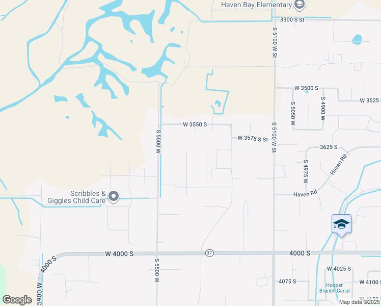 map of restaurants, bars, coffee shops, grocery stores, and more near 3632 South 5400 West in Hooper