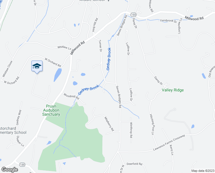 map of restaurants, bars, coffee shops, grocery stores, and more near 1 Turner Drive South in Chappaqua