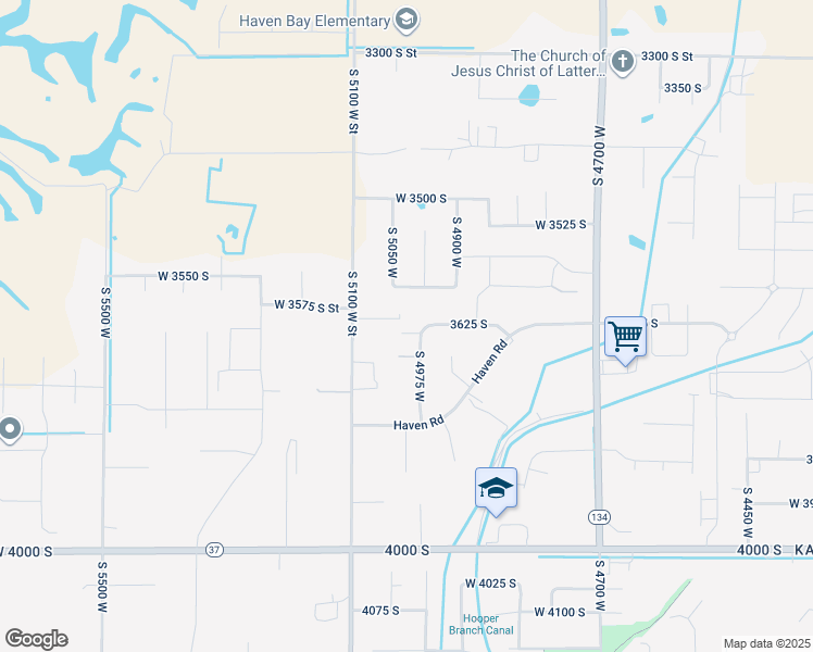 map of restaurants, bars, coffee shops, grocery stores, and more near 3257 South 4975 West in West Haven