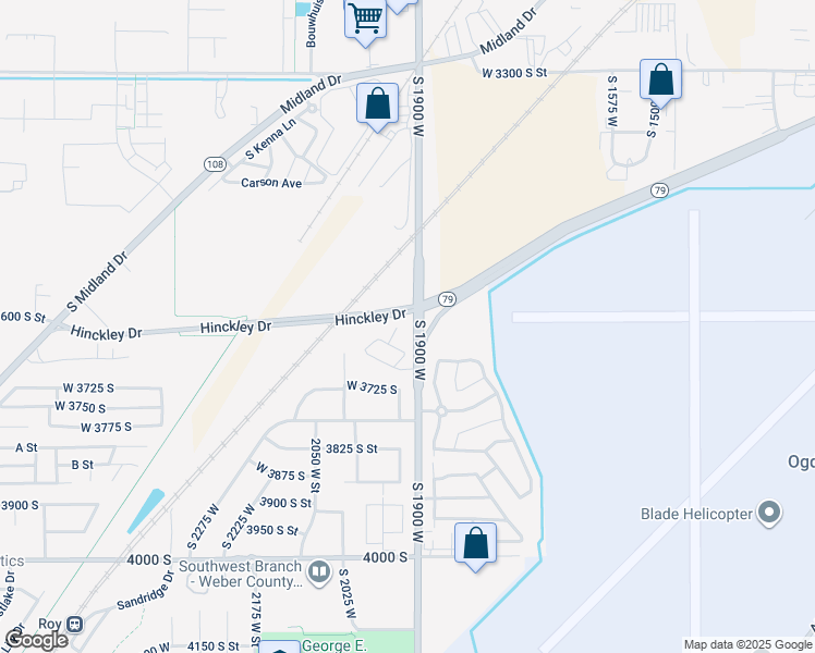map of restaurants, bars, coffee shops, grocery stores, and more near 3627 South 1900 West in West Haven