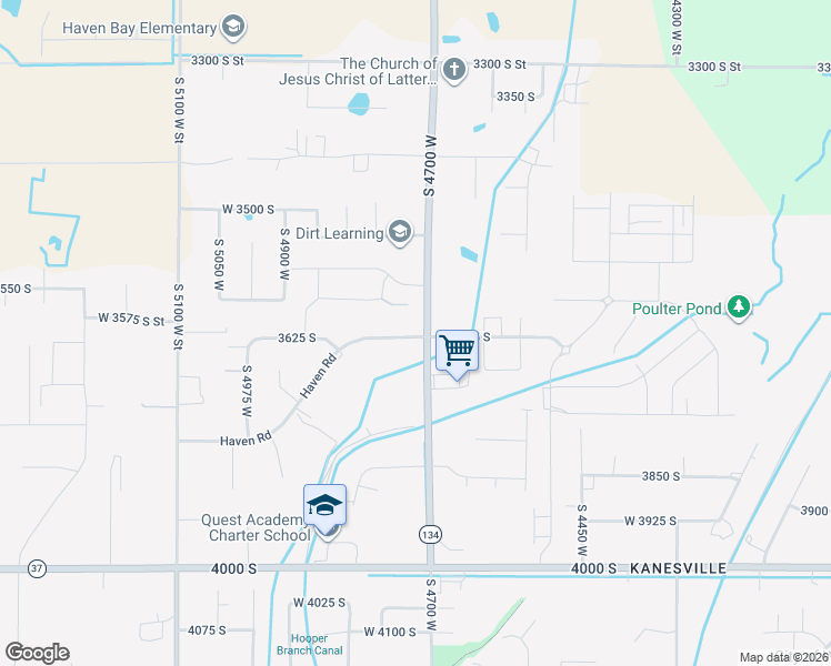 map of restaurants, bars, coffee shops, grocery stores, and more near 4722 West 3600 South in West Haven