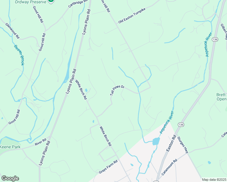 map of restaurants, bars, coffee shops, grocery stores, and more near 43 Tall Pines Drive in Weston
