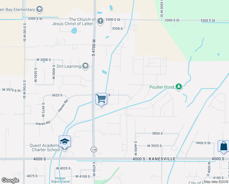 map of restaurants, bars, coffee shops, grocery stores, and more near 3664 4600 West in West Haven
