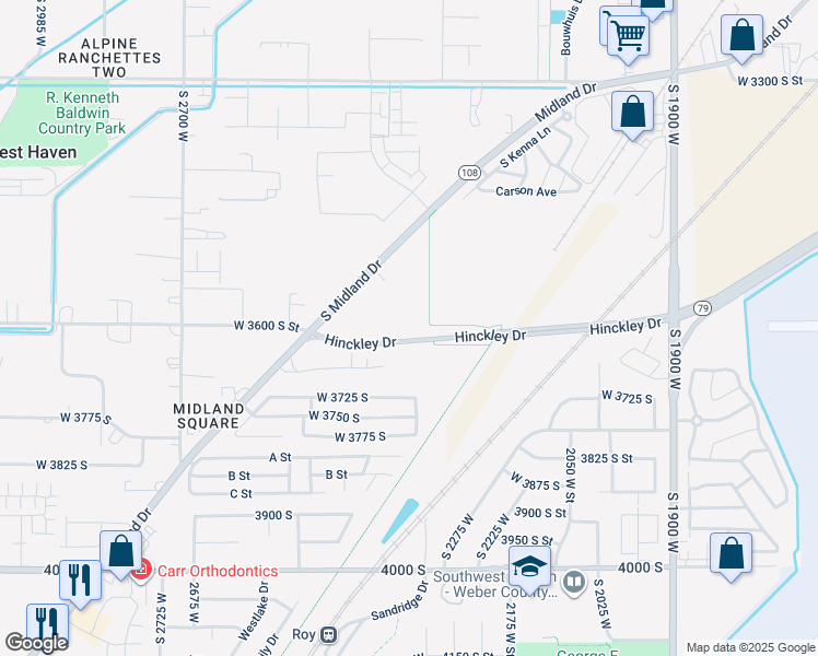 map of restaurants, bars, coffee shops, grocery stores, and more near Hinckley Drive in West Haven