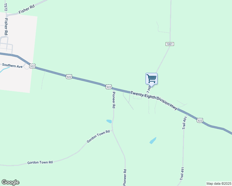 map of restaurants, bars, coffee shops, grocery stores, and more near 974-984 Pioneer Road in Strattanville