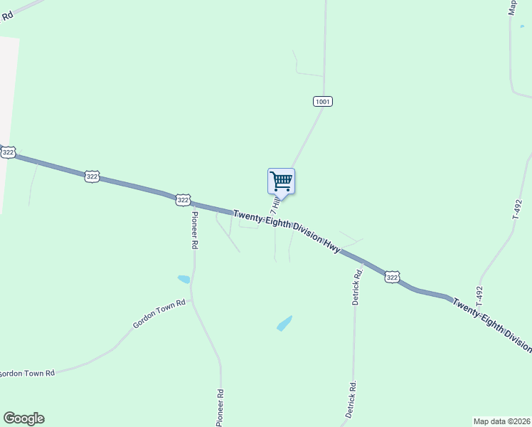map of restaurants, bars, coffee shops, grocery stores, and more near 152 State Route 1001 in Strattanville
