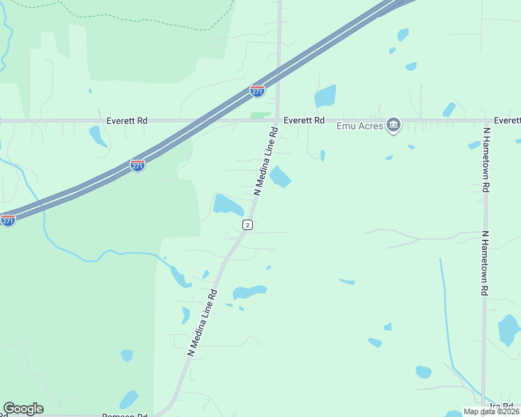 map of restaurants, bars, coffee shops, grocery stores, and more near 2185 North Medina Line Road in Akron