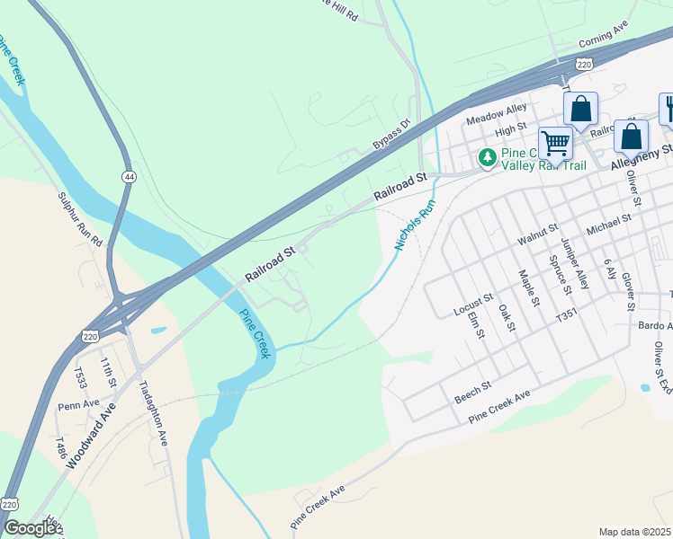 map of restaurants, bars, coffee shops, grocery stores, and more near 911 Railroad Street in Jersey Shore