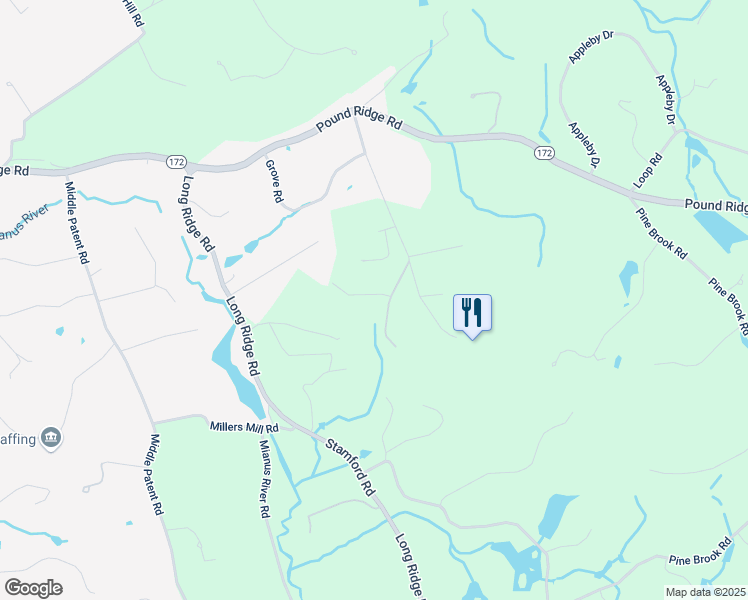 map of restaurants, bars, coffee shops, grocery stores, and more near 69A Hickory Lane in Bedford