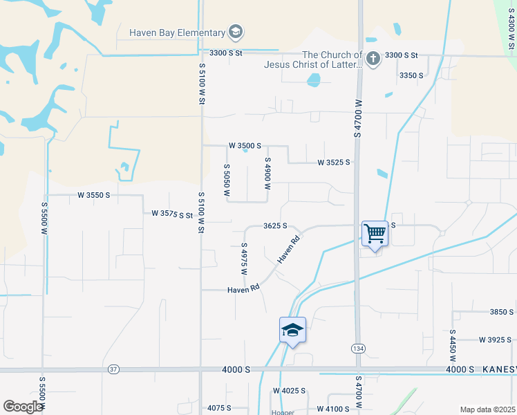 map of restaurants, bars, coffee shops, grocery stores, and more near 4941 West 3575 in West Haven