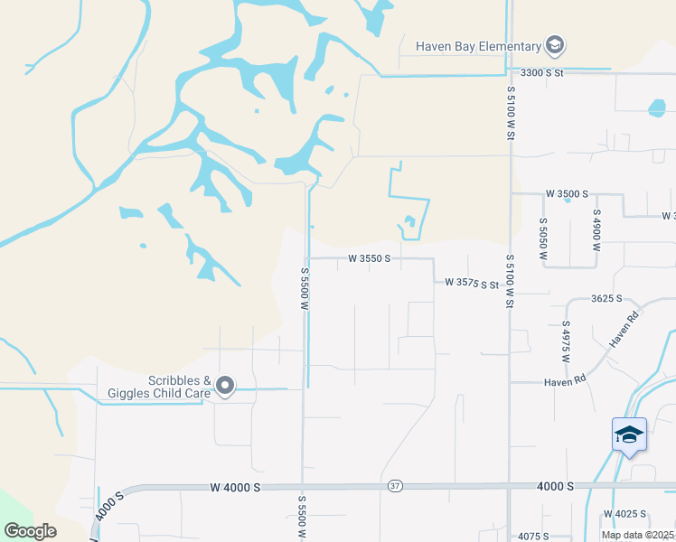 map of restaurants, bars, coffee shops, grocery stores, and more near 3570 South 5425 West in Hooper