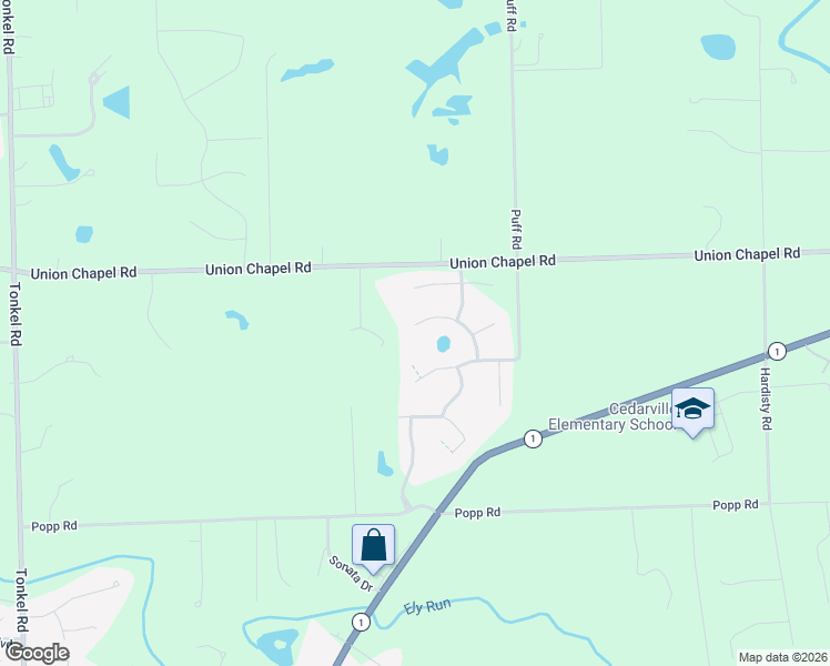 map of restaurants, bars, coffee shops, grocery stores, and more near 6723 Laysan Teal Cove in Fort Wayne