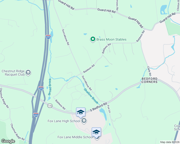 map of restaurants, bars, coffee shops, grocery stores, and more near 128 Baldwin Road in Mount Kisco