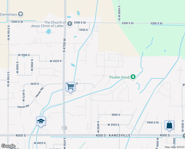 map of restaurants, bars, coffee shops, grocery stores, and more near 4464 West 3600 South in West Haven