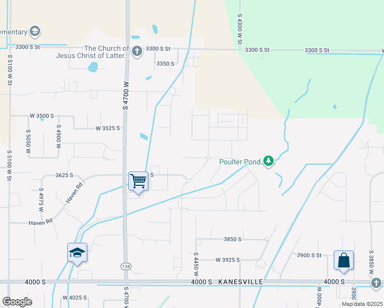 map of restaurants, bars, coffee shops, grocery stores, and more near 4464 West 3600 South in West Haven