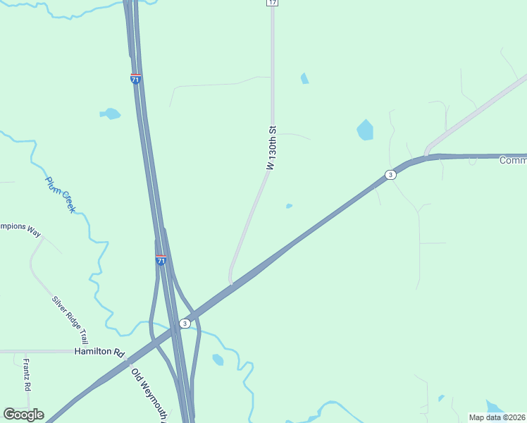 map of restaurants, bars, coffee shops, grocery stores, and more near 2803 West 130th Street in Hinckley