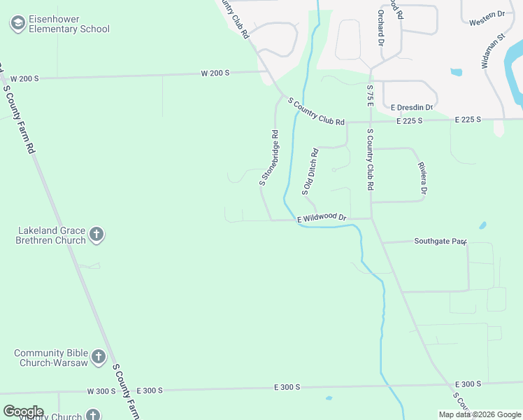 map of restaurants, bars, coffee shops, grocery stores, and more near 2435 South Stonebridge Road in Warsaw