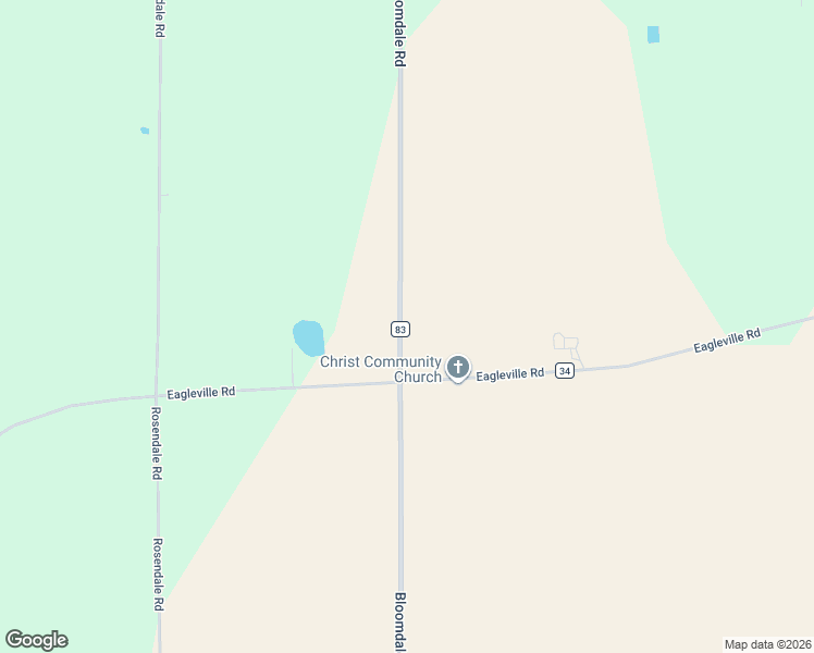 map of restaurants, bars, coffee shops, grocery stores, and more near 3266 Bloomdale Road in Bloomdale